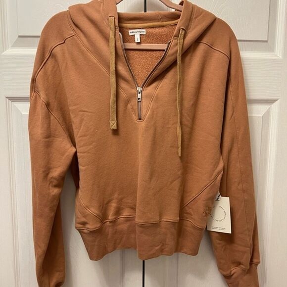 WELL BEING + BEING WELL Avalon half zip hoodie organic cotton size S REVOLVE NWT - Picture 2 of 12